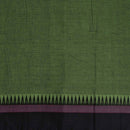 Fern Green Colour Mercerised Cotton With Two Side Temple Border Fabric for Sarees and Kurtis