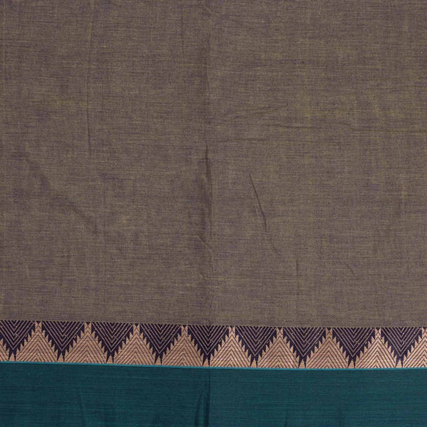Lavender To Olive Two Tone Mercerised Cotton With Two Side Border Fabric for Sarees and Kurtis