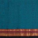 Teal Blue Colour Mercerised Cotton With Two Side Border Fabric for Sarees and Kurtis
