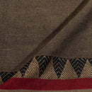 Ecru Colour Mercerised Cotton With Two Side Ethnic Border Fabric for Sarees and Kurtis