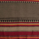Ecru Colour Mercerised Cotton With Two Side Ethnic Border Fabric for Sarees and Kurtis
