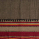 Ecru Colour Mercerised Cotton With Two Side Ethnic Border Fabric for Sarees and Kurtis