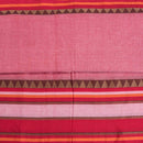 Pastel Pink Colour Mercerised Cotton With Two Side Ethnic Border Fabric for Sarees and Kurtis