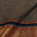 Ecru Colour Mercerised Cotton With Two Side Ethnic Border Fabric for Sarees and Kurtis