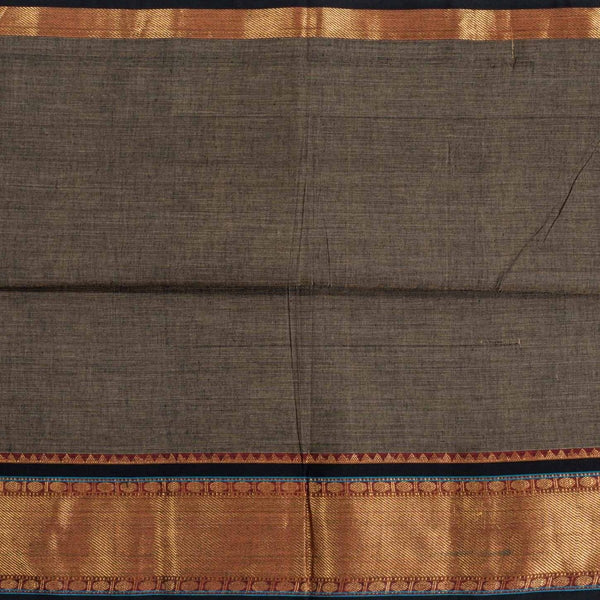 Ecru Colour Mercerised Cotton With Two Side Ethnic Border Fabric for Sarees and Kurtis