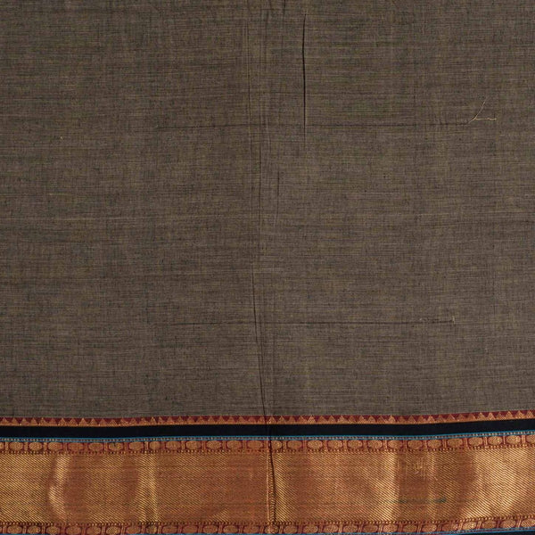 Ecru Colour Mercerised Cotton With Two Side Ethnic Border Fabric for Sarees and Kurtis