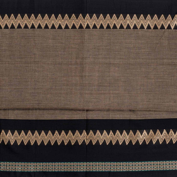 Ecru Colour Mercerised Cotton With Two Side Ethnic Border Fabric for Sarees and Kurtis