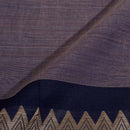 Lavender Two Tone Mercerised Cotton With Two Side Ethnic Border Fabric for Sarees and Kurtis