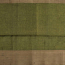 Acid Green Colour Mercerised Cotton With Two Side Ethnic Border Fabric for Sarees and Kurtis