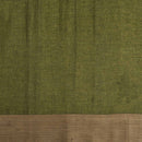 Acid Green Colour Mercerised Cotton With Two Side Ethnic Border Fabric for Sarees and Kurtis