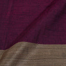 Magenta Colour Mercerised Cotton With Two Side Ethnic Border Fabric for Sarees and Kurtis