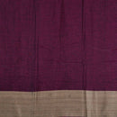 Magenta Colour Mercerised Cotton With Two Side Ethnic Border Fabric for Sarees and Kurtis