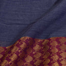 Lavender Two Tone Mercerised Cotton With Two Side Paisley Border Fabric for Sarees and Kurtis
