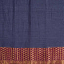 Lavender Two Tone Mercerised Cotton With Two Side Paisley Border Fabric for Sarees and Kurtis
