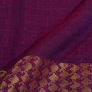 Magenta Colour Mercerised Cotton With Two Side Paisley Border Fabric for Sarees and Kurtis