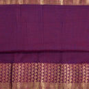 Magenta Colour Mercerised Cotton With Two Side Paisley Border Fabric for Sarees and Kurtis
