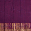 Magenta Colour Mercerised Cotton With Two Side Paisley Border Fabric for Sarees and Kurtis