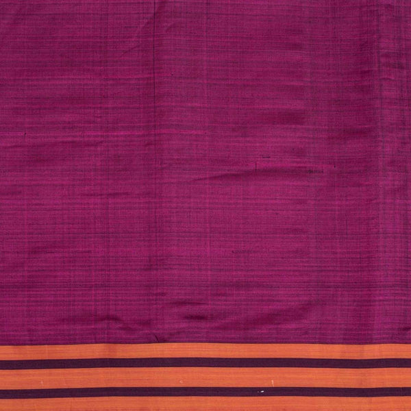 Rani Pink Colour Mercerised Cotton With Two Side Border Fabric for Sarees and Kurtis