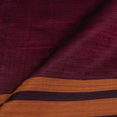 Maroon Colour Mercerised Cotton With Two Side Border Fabric for Sarees and Kurtis