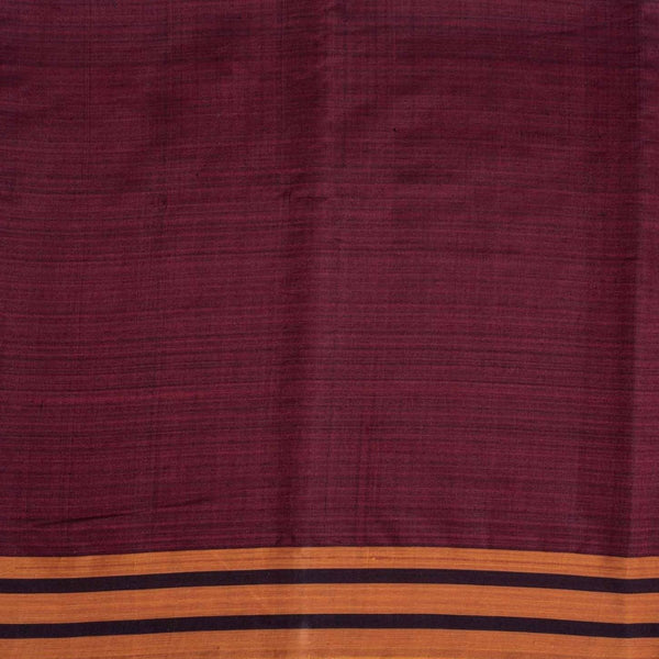 Maroon Colour Mercerised Cotton With Two Side Border Fabric for Sarees and Kurtis