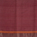 Plum Colour Mercerised Cotton With Two Side Zari Border Fabric for Sarees and Kurtis