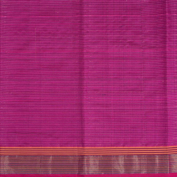 Hot Pink Colour Mercerised Cotton With Two Side Zari Border Fabric for Sarees and Kurtis