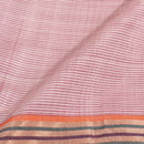 Off White Colour Mercerised Cotton With Two Side Zari Border Fabric for Sarees and Kurtis