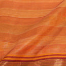 Mustard Orange Colour Mercerised Cotton With Two Side Zari Border Fabric for Sarees and Kurtis
