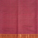Maroon Colour Mercerised Cotton With Two Side Zari Border Fabric for Sarees and Kurtis