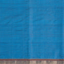 Sky Blue Two Tone Mercerised Cotton With Two Side Zari Border Fabric for Sarees and Kurtis