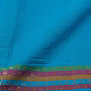 Sky Blue Colour Plain With Daman Border South Cotton Fabric
