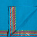 Sky Blue Colour Plain With Daman Border South Cotton Fabric