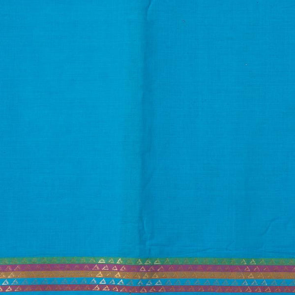 Sky Blue Colour Plain With Daman Border South Cotton Fabric