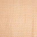 Pastel Peach Colour Chevron Print Muslin Feel Viscose Fabric
