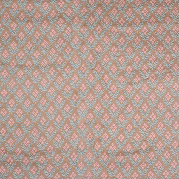 Mauve Colour Floral Print Muslin Feel Viscose Fabric