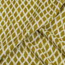 Mehndi Green Colour Bandhani Print Muslin Feel Viscose Fabric