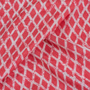 Paradise Pink Colour Geometric Print Muslin Feel Viscose Fabric