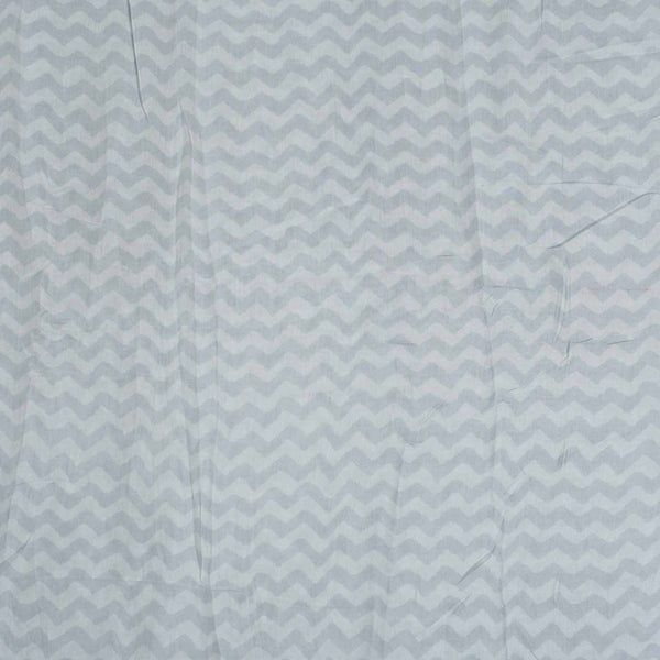 Smoke Colour Chevron Print Muslin Feel Viscose Fabric