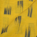 Mustard Yellow Colour Geometric Chanderi Feel Jacquard Fabric