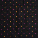 Black Colour Geometric Soft Spun Dupion Jacquard Fabric
