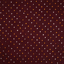 Plum Colour Ek Bundi Double Shade Bandhani Cotton Satin Fabric