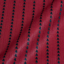 Maroon Colour Geometric Pattern Bhagalpur Jacquard Cotton Fabric