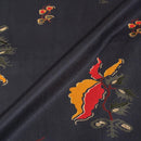 Forest Night Colour Discharge Foil Print Rayon Fabric