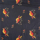 Forest Night Colour Discharge Foil Print Rayon Fabric