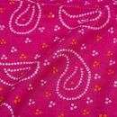 Candy Pink Colour Bandhani Print Muslin Feel Fabric 