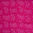 Candy Pink Colour Bandhani Print Muslin Feel Fabric 