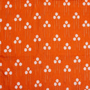 Orange Colour Geometric Print Pin Tucks Cotton Fabric 34 inch Width