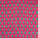 Candy Pink Colour Geometric Print Pin Tucks Cotton Fabric 34 inch Width