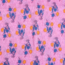 Pink Colour Floral Print 36 inch Width Pin Tucks Cotton Fabric 