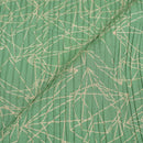 Green Colour Geoemtric Print 32 inch Width Pin Tucks Cotton Fabric 